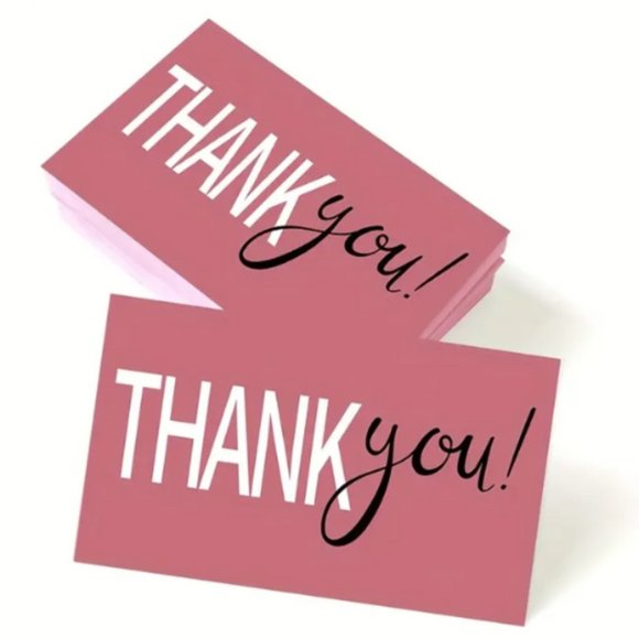 ♥️ 5x25 / 50 Thank Thank You Cards - Picture 2 of 6